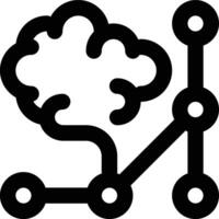 Neurobiology, Neuroscience, Artificial Intelligence Outline Icon vector