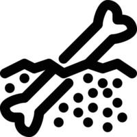Palaeontology, Fossil, Bones Outline Icon vector