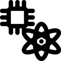 Quantum Computing, Quantum Computer, Quantum Outline Icon vector