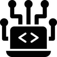 Computer Science, Informatics, Information Technology Glyph Solid Icon vector