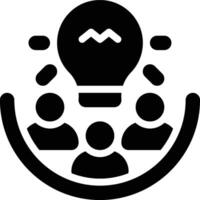 Ideology, Idea, Brainstorming Glyph Solid Icon vector