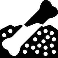 Palaeontology, Fossil, Bones Glyph Solid Icon vector