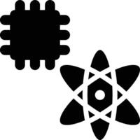 Quantum Computing, Quantum Computer, Quantum Glyph Solid Icon vector