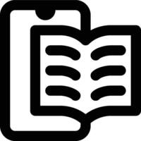 Mobile Learning, Mobile App, Learning Outline Icon vector