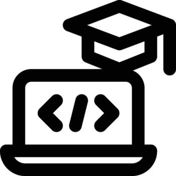 Computer Science, Informatics, Programming Outline Icon vector