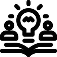 Brainstorming, Learning, Idea Outline Icon vector