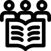 Group Discussion, Learning Group, Study Group Outline Icon vector