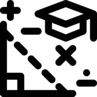 Math, Mathematics, Bachelor Outline Icon vector