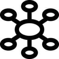 Mind Mapping, Concept Mapping, Diagram Outline Icon vector