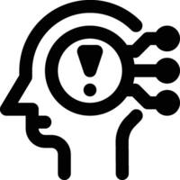 Critical Thinking, Problem Solving, Artificial Intelligence Outline Icon vector