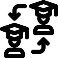 Student Exchange, Students, Exchanged Outline Icon vector