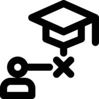 Expulsion, Drop Out, Banned Outline Icon vector