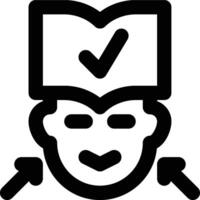 Understood, Understanding, Knowledge Outline Icon vector