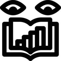 Visual Learning, Visualization, Learning Outline Icon vector