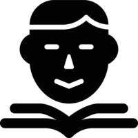 Learning, Reading, Student Glyph Solid Icon vector
