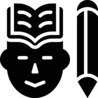 Autodidact, Automath, Self Learning Glyph Solid Icon vector