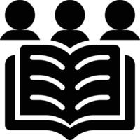 Group Discussion, Learning Group, Study Group Glyph Solid Icon vector