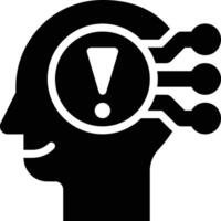 Critical Thinking, Problem Solving, Artificial Intelligence Glyph Solid Icon vector