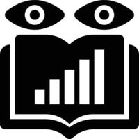 Visual Learning, Visualization, Learning Glyph Solid Icon vector