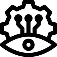 Bionics, Bionic Eye, Engineering Outline Icon vector