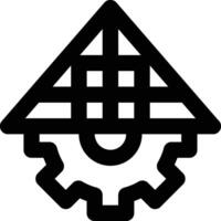 Structural Engineering, Roof Structure, Engineering Outline Icon vector