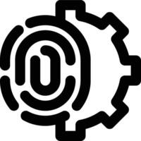 Forensic Engineering, Investigation, Fingerprint Outline Icon vector
