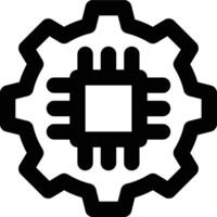 Electronic Engineering, Semiconductor, Microelectronics Outline Icon vector