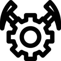 Mining, Engineering, Geological Engineering Outline Icon vector