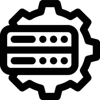 Database Engineering, DBMS, Database System Outline Icon vector