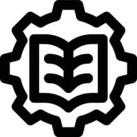 Knowledge Engineering, Learning System, Learning Management Outline Icon vector