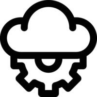 Cloud Engineering, Cloud Service, Cloud Engine Outline Icon vector