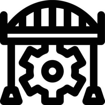 arquitectónico ingeniería, arquitectura, Ingenieria contorno icono vector