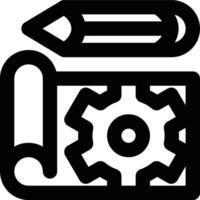 Drafting, Engineering Design, Engineering Outline Icon vector