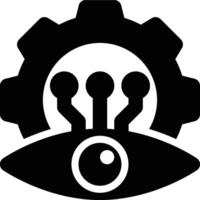 Bionics, Bionic Eye, Engineering Glyph Solid Icon vector