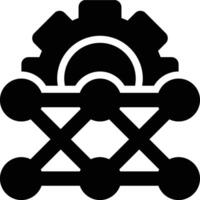 Neural Engineering, Neural System, Neural Network Glyph Solid Icon vector