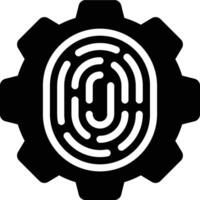 Forensic Engineering, Investigation, Fingerprint Glyph Solid Icon vector
