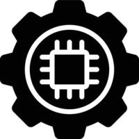 Electronic Engineering, Semiconductor, Microelectronics Glyph Solid Icon vector