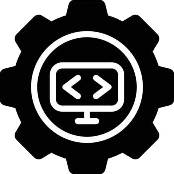 Software Engineering, Computer Engineering, Software Glyph Solid Icon vector