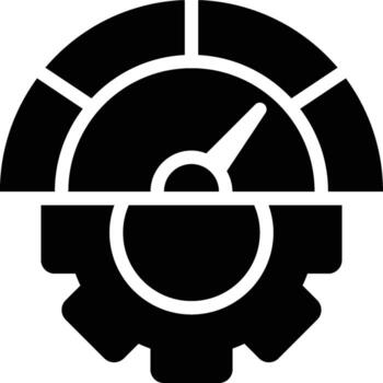 actuación ingeniería, ingeniería, indicador glifo sólido icono vector