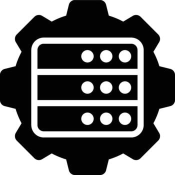 Database Engineering, DBMS, Database System Glyph Solid Icon vector