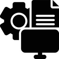 Information System, Engineering, Development Glyph Solid Icon vector