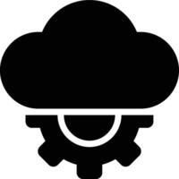 Cloud Engineering, Cloud Service, Cloud Engine Glyph Solid Icon vector