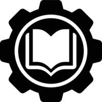 Knowledge Engineering, Learning System, Learning Management Glyph Solid Icon vector