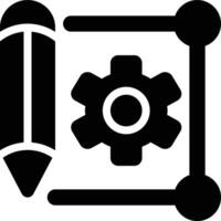 Engineering Design, Process, Engineering Process Glyph Solid Icon vector