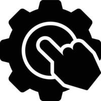 Validation, Verification, Engineering Glyph Solid Icon vector