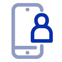 Mobile User and phone vector