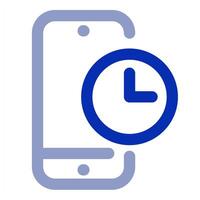 Mobile Time and phone icon vector