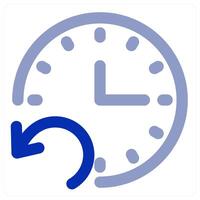 Time Refresh and clock icon vector