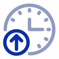 Time Upload and clock icon vector