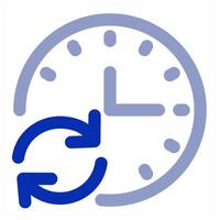 Time Refresh and clock icon concept vector